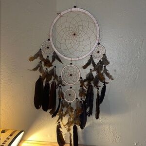 Elegant Brown and Black Dreamcatcher Wall Decor